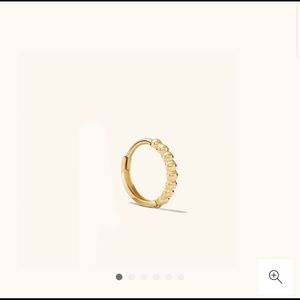 Mejuri Single Beaded Huggie Hoop